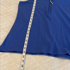 Blue Sleeveless Top with Zipper